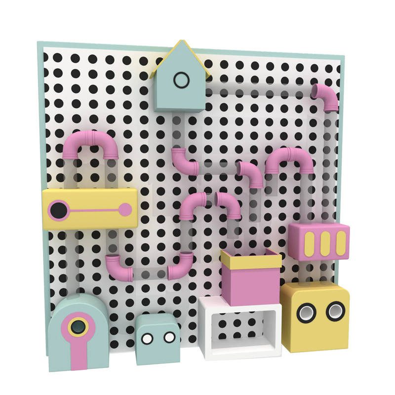 children's museum science center kids ball wall air tube interactive wall game amusement park pipe game school
