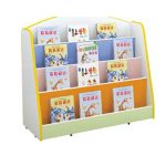 Large White Kids Bookshelf with Colorful Trim | Storage Solution for Classrooms & Preschool Reading Corners